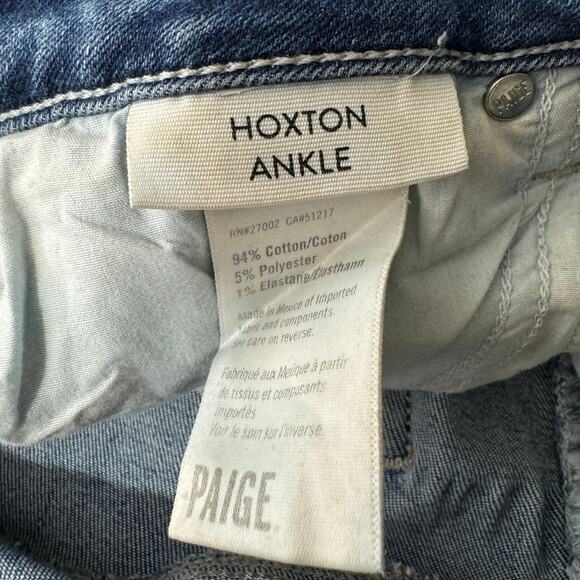 Paige Hoxton Ankle Skinny Jeans in Blaine Destructed Size 27 - Picture 6 of 7